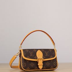  Must-have fashion items, LV classic canvas bag, cowhide trim buckle strap, handle shoulder strap is practical and versatile!(off171)