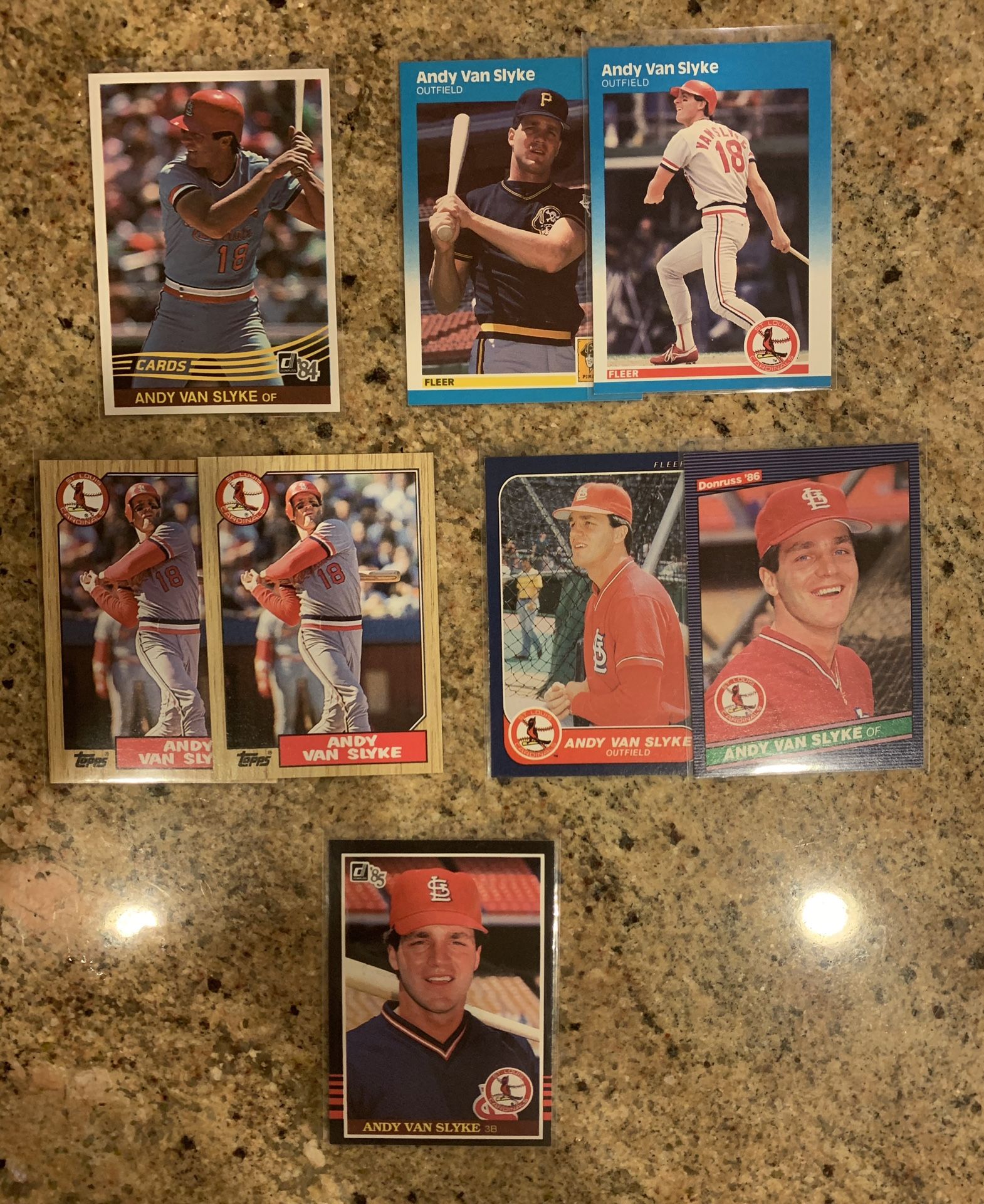 Andy Van Slyke Baseball card Lot