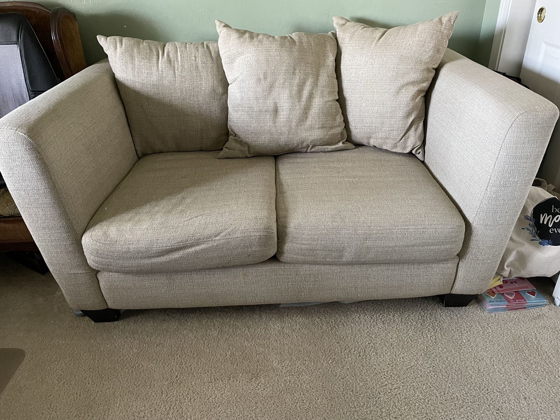 Beige Loveseat