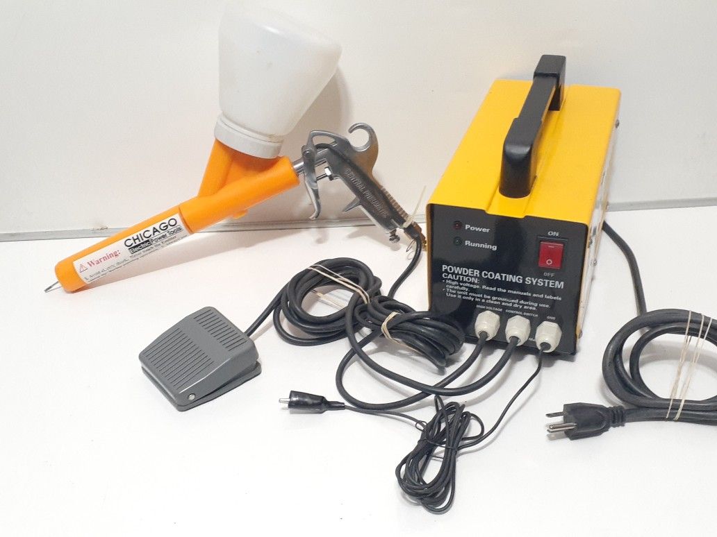 Chicago Electric Power Tools Portable Powder Coating System 10-30 PSI
.No TIPS. Not Needed
