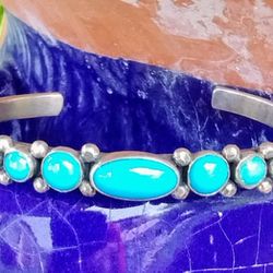 Sterling Silver & Turquoise Cuff Bracelet 