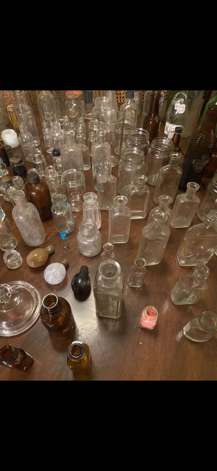 Hundreds Of Vintage Antique Bottles 