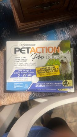 Seven applications pet action pro for dogs 5 to 22 pounds