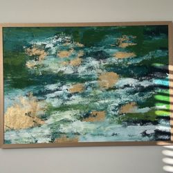 Custom Framed Abstract Oil Painting 