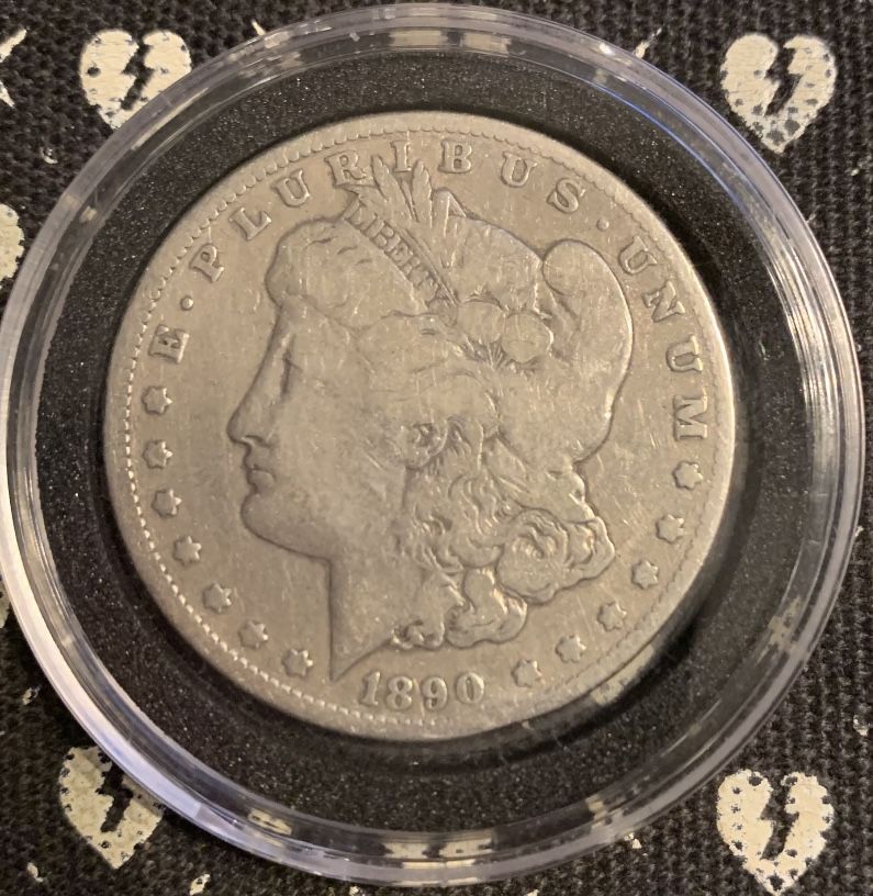 1890 Carson City 1882 CC, Morgan Silver Dollar In Capsule Rare