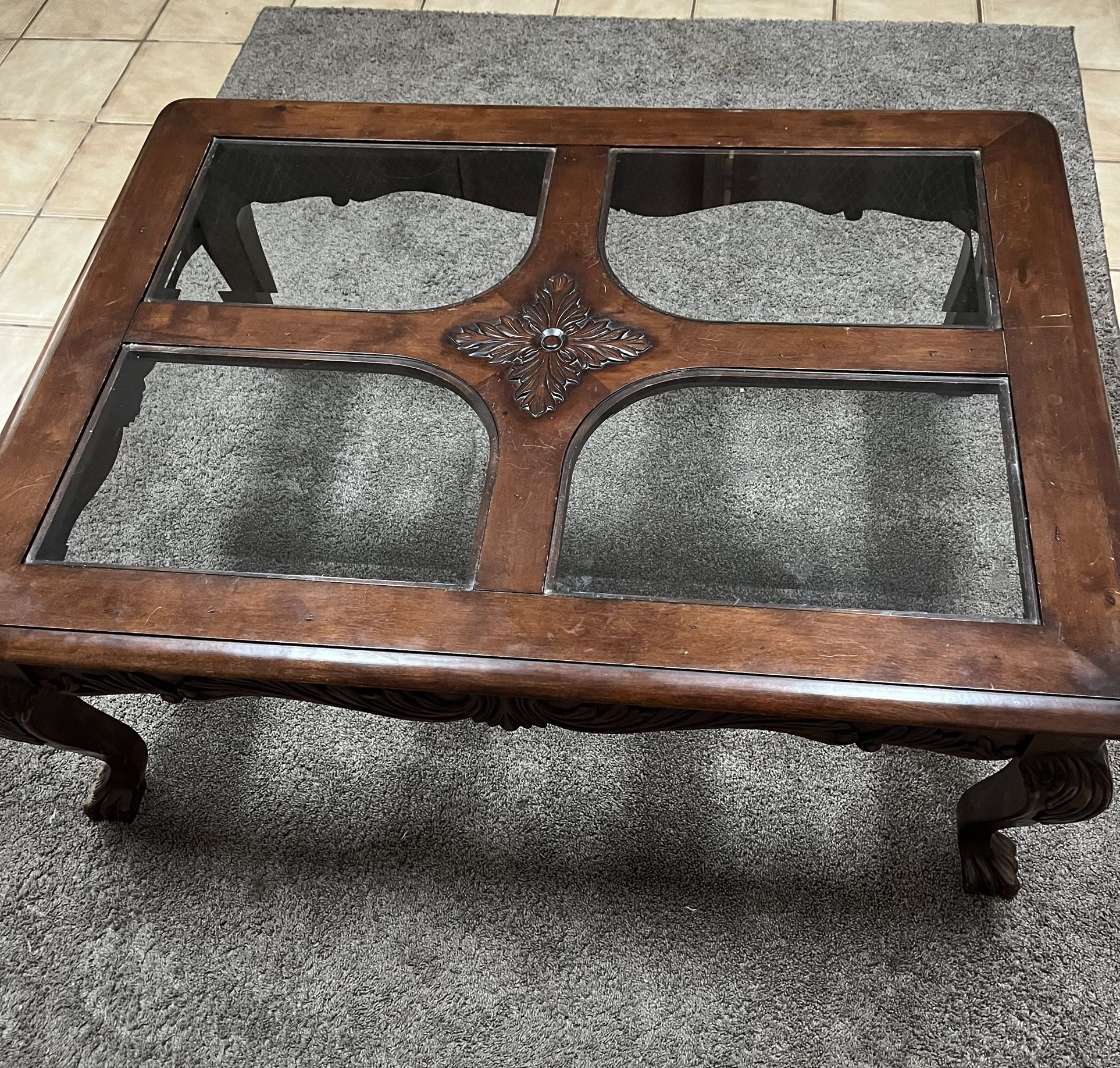 Wood & Glass Coffee Table