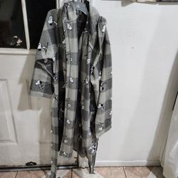 New Gray Peanuts Mens Robe 