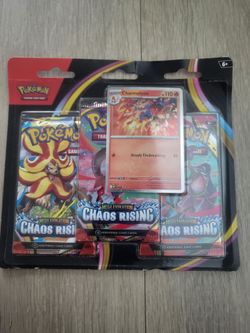 Chaos Rising 3 Pack with Foil Card Pokemon
