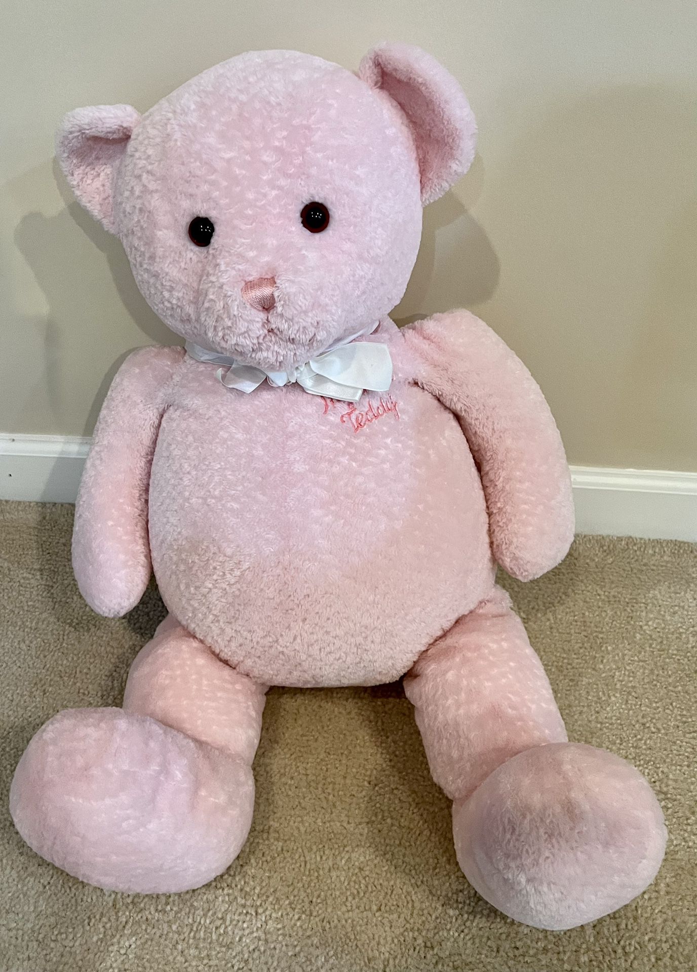 Baby Gund large plush Pink 1st Teddy Bear, approximately 30” 