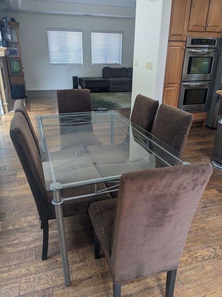 Glass Dining Craft Table