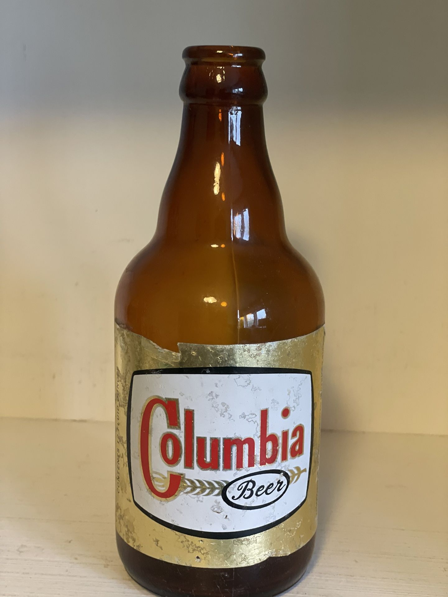  Vintage Columbia Steinie (Empty)Beer Bottle  Schuylkill County - Shenandoah PA 