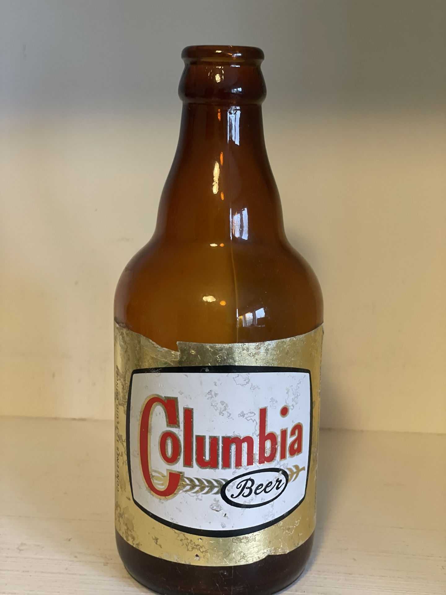 Vintage Columbia Steinie (Empty)Beer Bottle Schuylkill County - Shenandoah PA