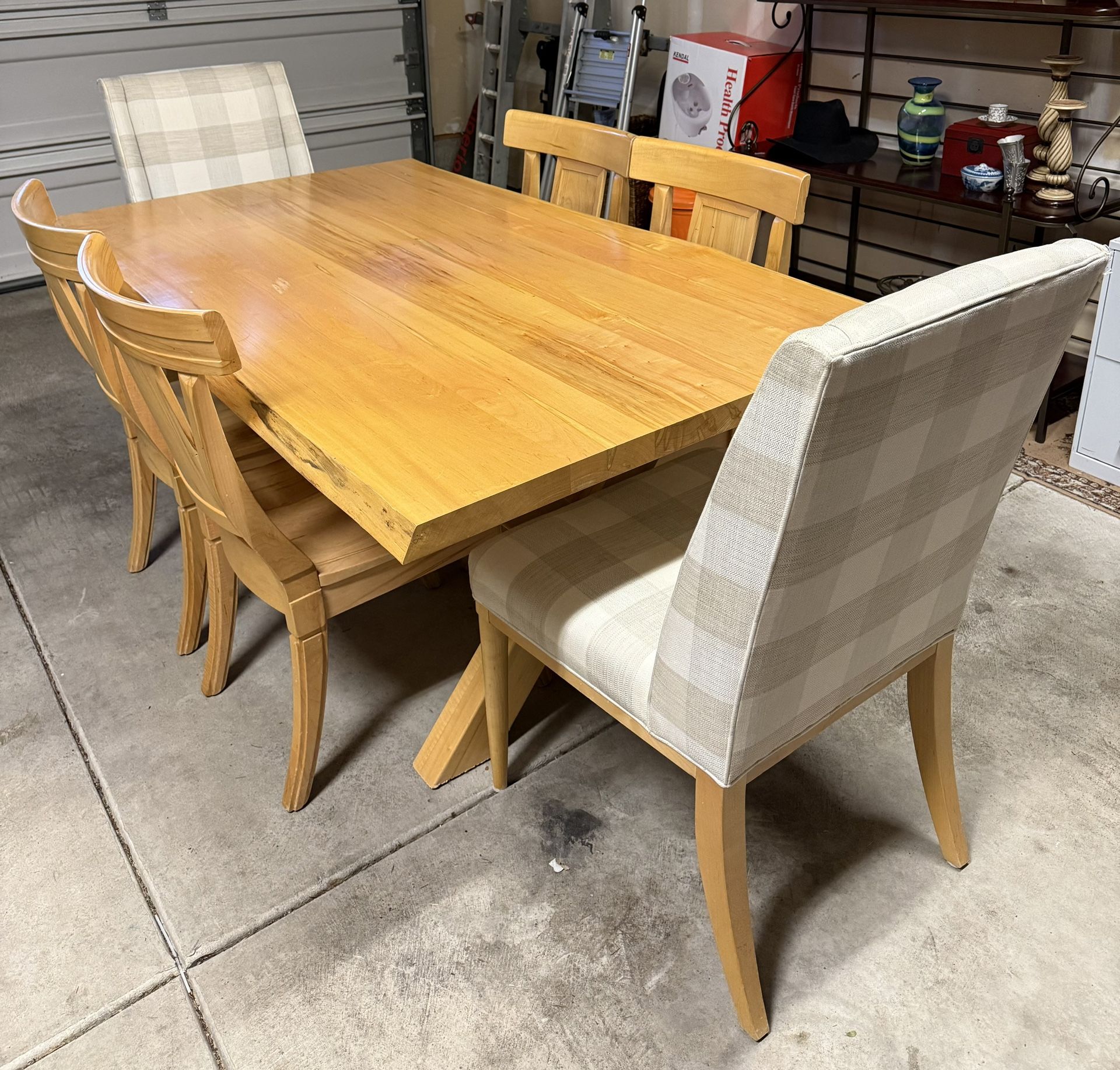 Crossbuck Live Edge Rectangle Dining Table (From Bassett)