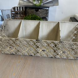 Rustic Metal Storage Organizer 