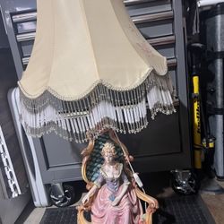 Vintage Italian Porcelain Figural Lamp Pair – Lorenzo Nove Italy – Romantic Rococo Style