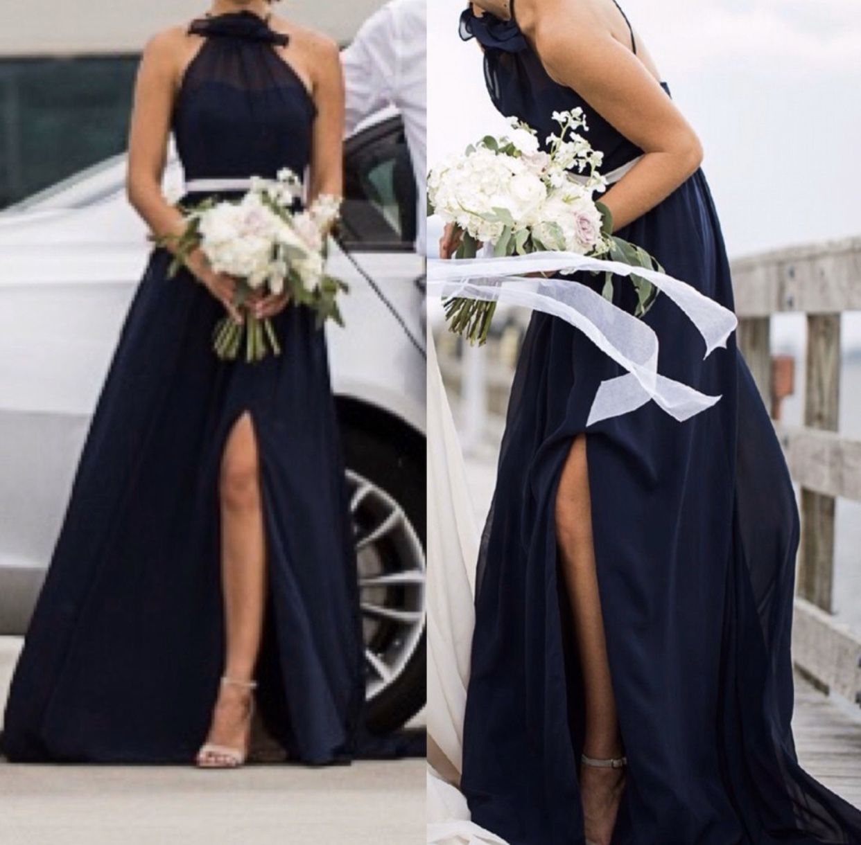 Long Royal Blue Bridesmaid / Prom Dress