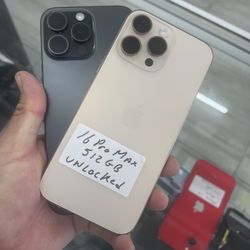 16 Pro Max Unlocked. Cash Or $50 Down W Approval 