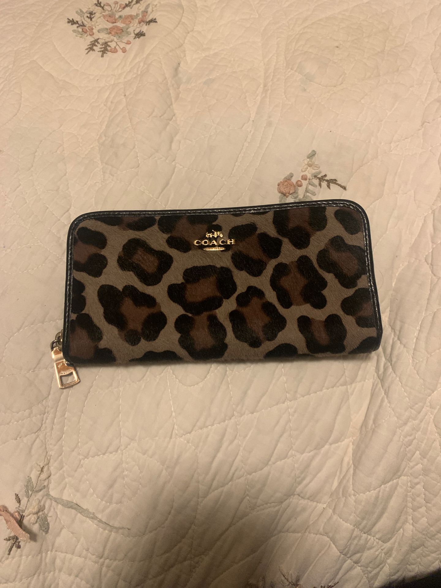 Leopard coach wallet