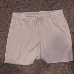 Light Blue Mesh Athletic Shorts