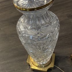 Mid-Century Marbro Cut Crystal Urn Table Lamp