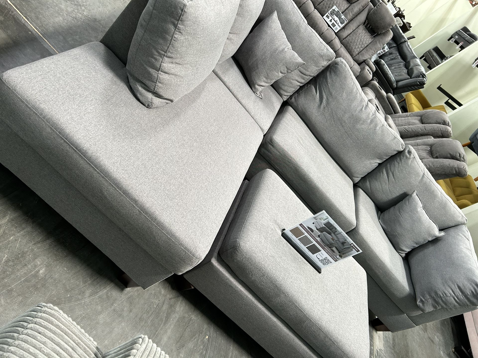 Grey Sectional With Ottoman Brand New In Box Firm Price $499