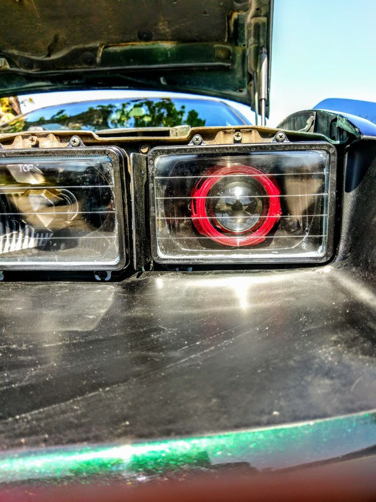 Custom Demon Eyes Projector Headlights, Camaro, Monte Carlo, El Camino