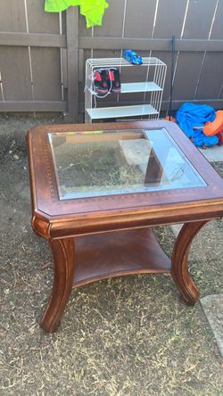 wooden coffee table