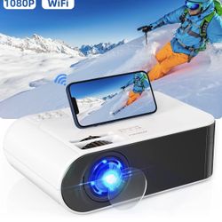 New WiFi Projector,1080P Movie Projector, Portable Mini Phone Projector 2022 Upgrade 7500 Lumen with Synchronize Smartphone Screen, Smart Projector Co
