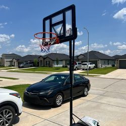 Basketball Hoop Outdoor, Height Adjustable, Portable Basketball Hoops & Goals for Your Family in Backyard/Driveway/Indoor, with Enlarged Base and PC B
