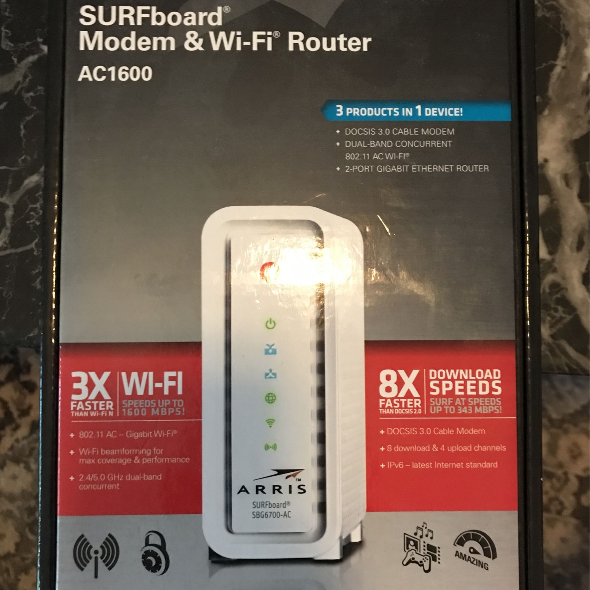 SURFboard Modem & Wi-Fi Router; White