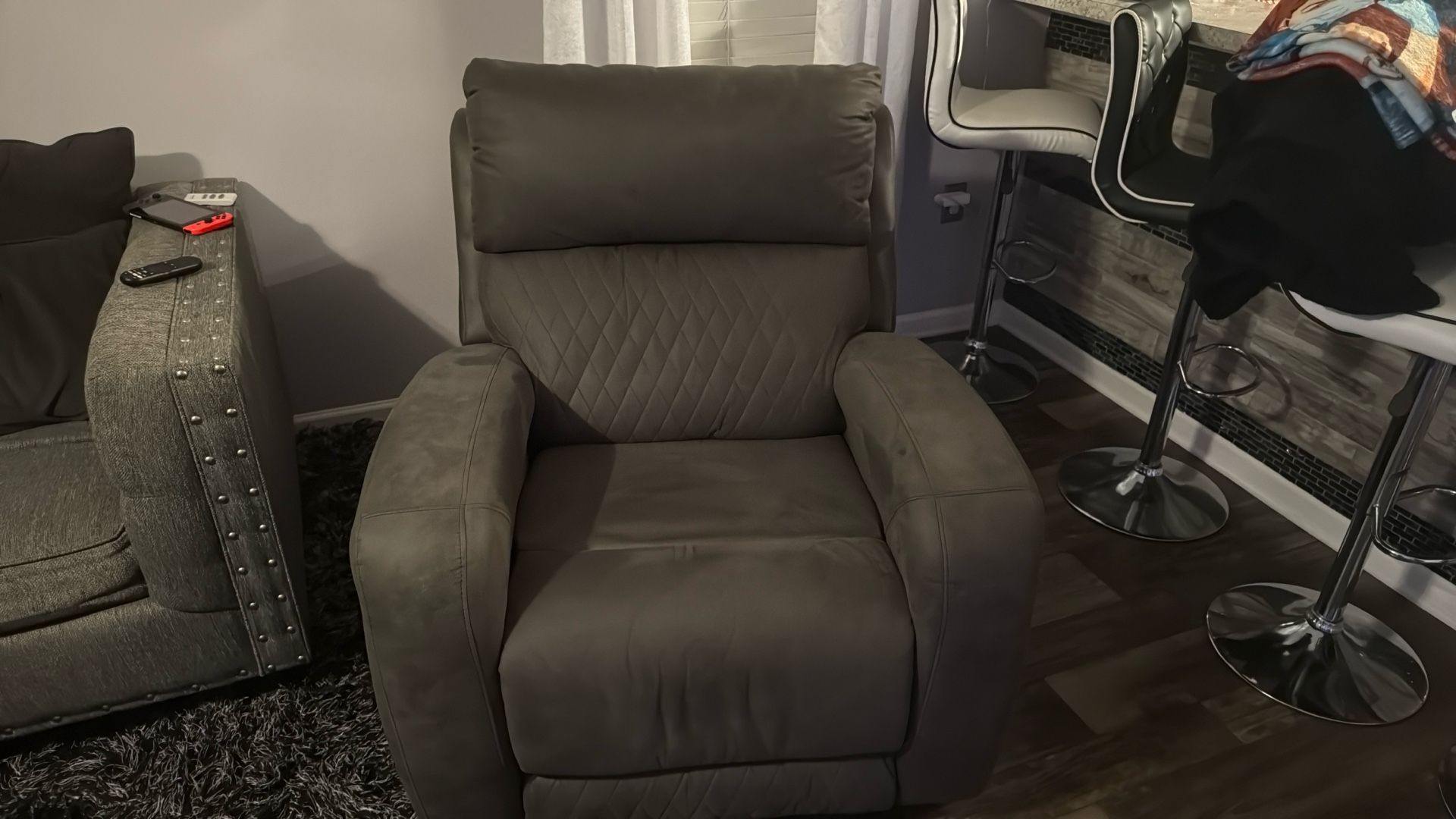Gray recliner