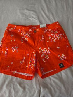 a.n.a Floral Denim Shorts 5" Inseam