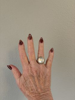 Diamond and Moon Stone Ring