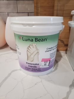 Luna Bean Keepsake Hands Plaster Statue Kit. INCLUDES Molding Powder ONLY.
