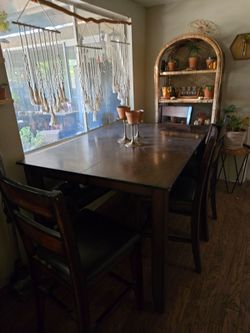6 person Bar height dining table