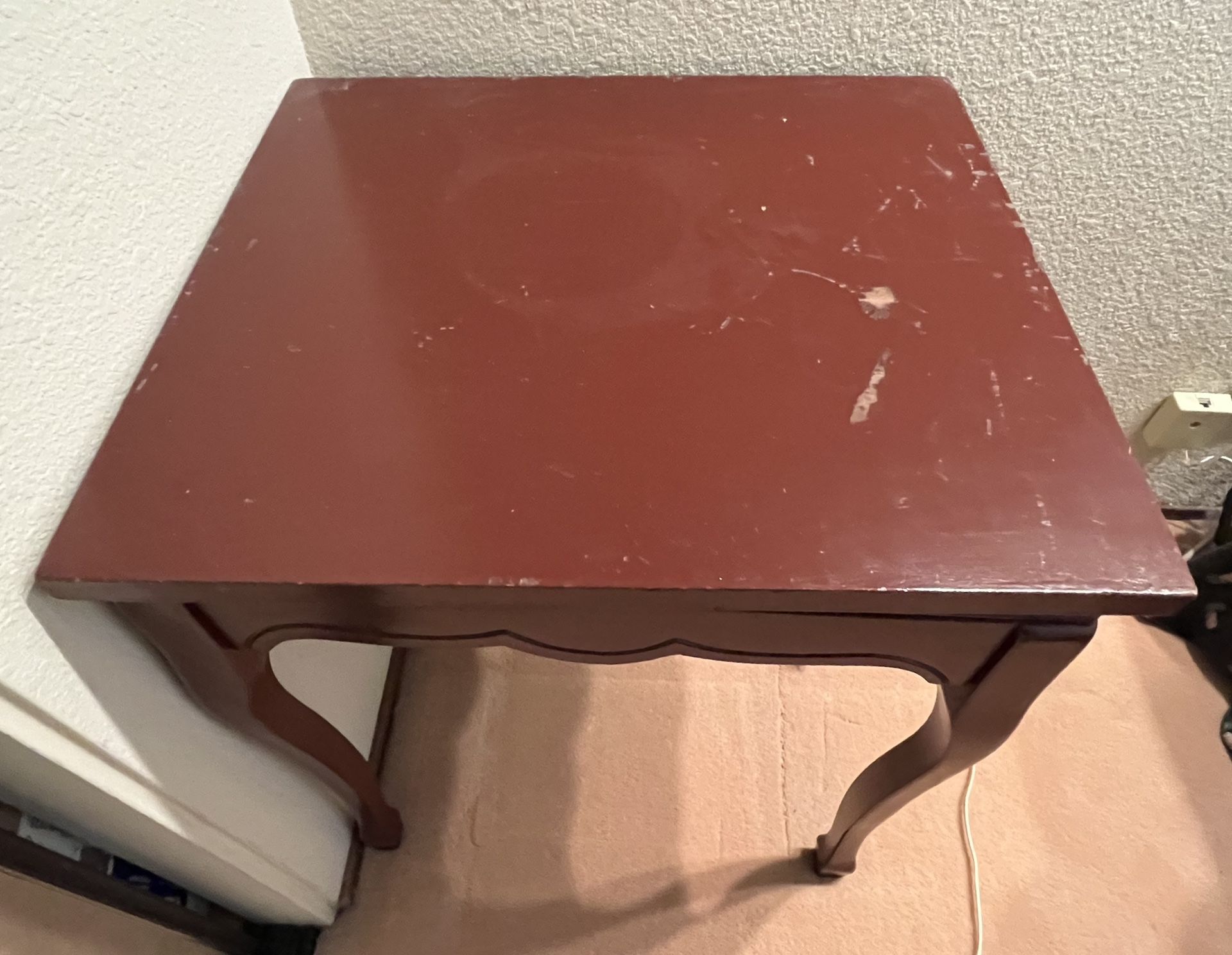 small table with rotating top