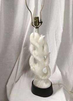 Marble flame lamp vintage
