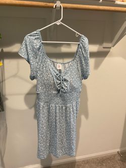 Summer dress, XL (15-17) floral, sky blue/white, No boundaries dress
