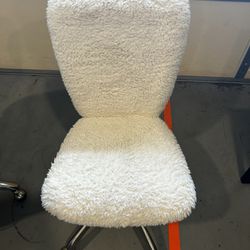 Pottery Barn Cream Faux Fur Chair