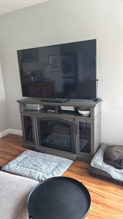 TV Stand/Media Console with Electric Fireplace