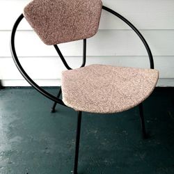Mid Century Modern Round Metal Hoop Chair