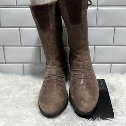 Merrell Boots Womens 9.5 Vera Mid Barnwood Tall Riding Brown Leather Mid-Calf