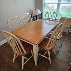 French Country Dining Table & 6 Chairs