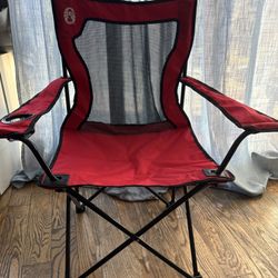 Coleman Broadband Mesh Quad Camping Chair with Carry Bag & Cup Holder