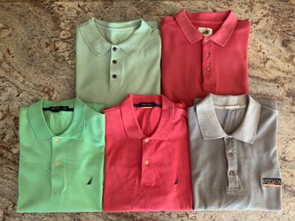 MENS XL SHORT SLEEVE POLO SHIRTS, ASSORTED COLORS, NAUTICA,FIELD GEAR, $2.00 EACH