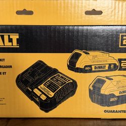 DeWalt 20V MAX 2 Batteries & Charger Kit