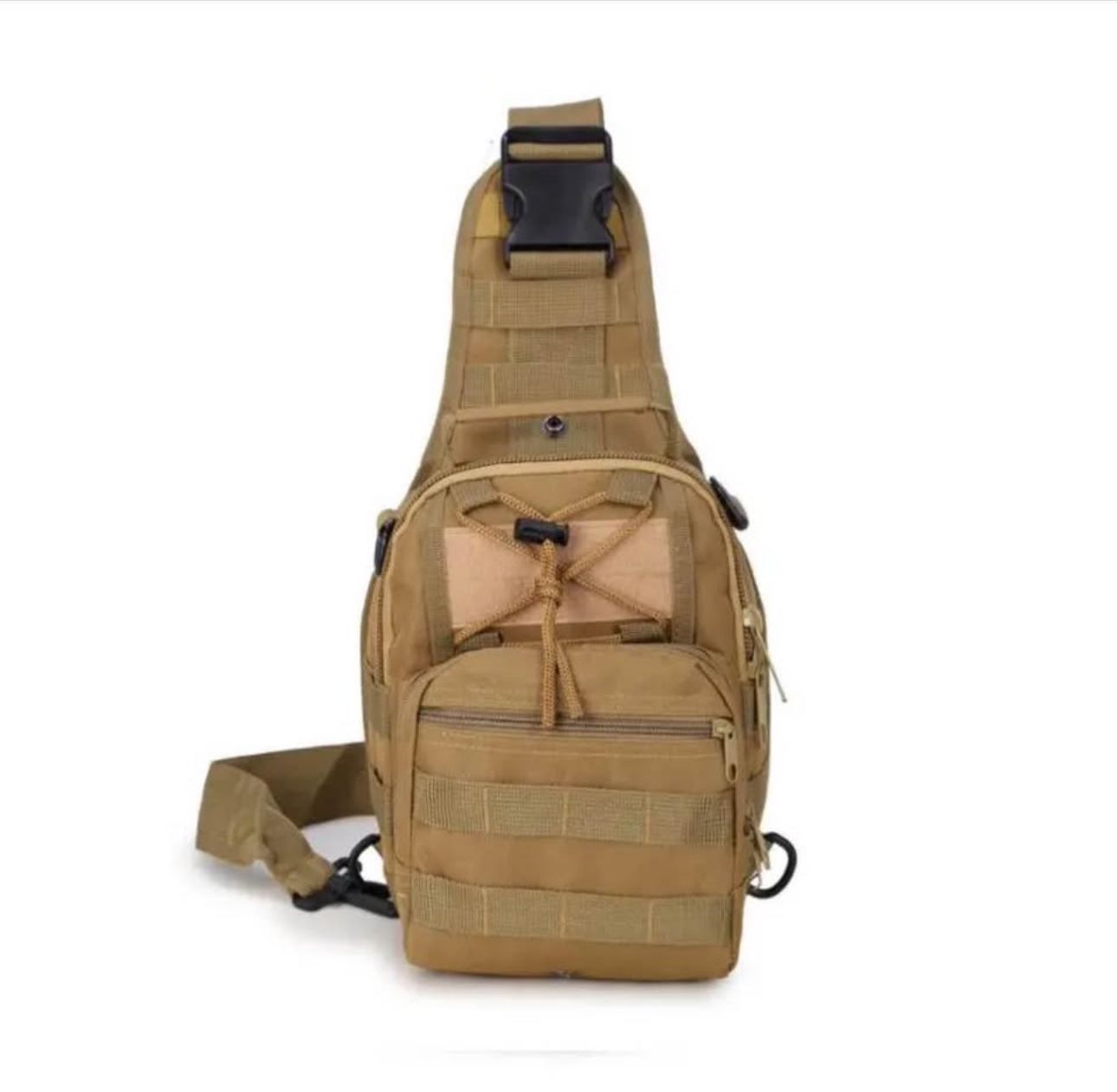 Single Shoulder Molle Sling Chest Satchel Daypack Bag -Brown Shoulder bag Brand New in bag