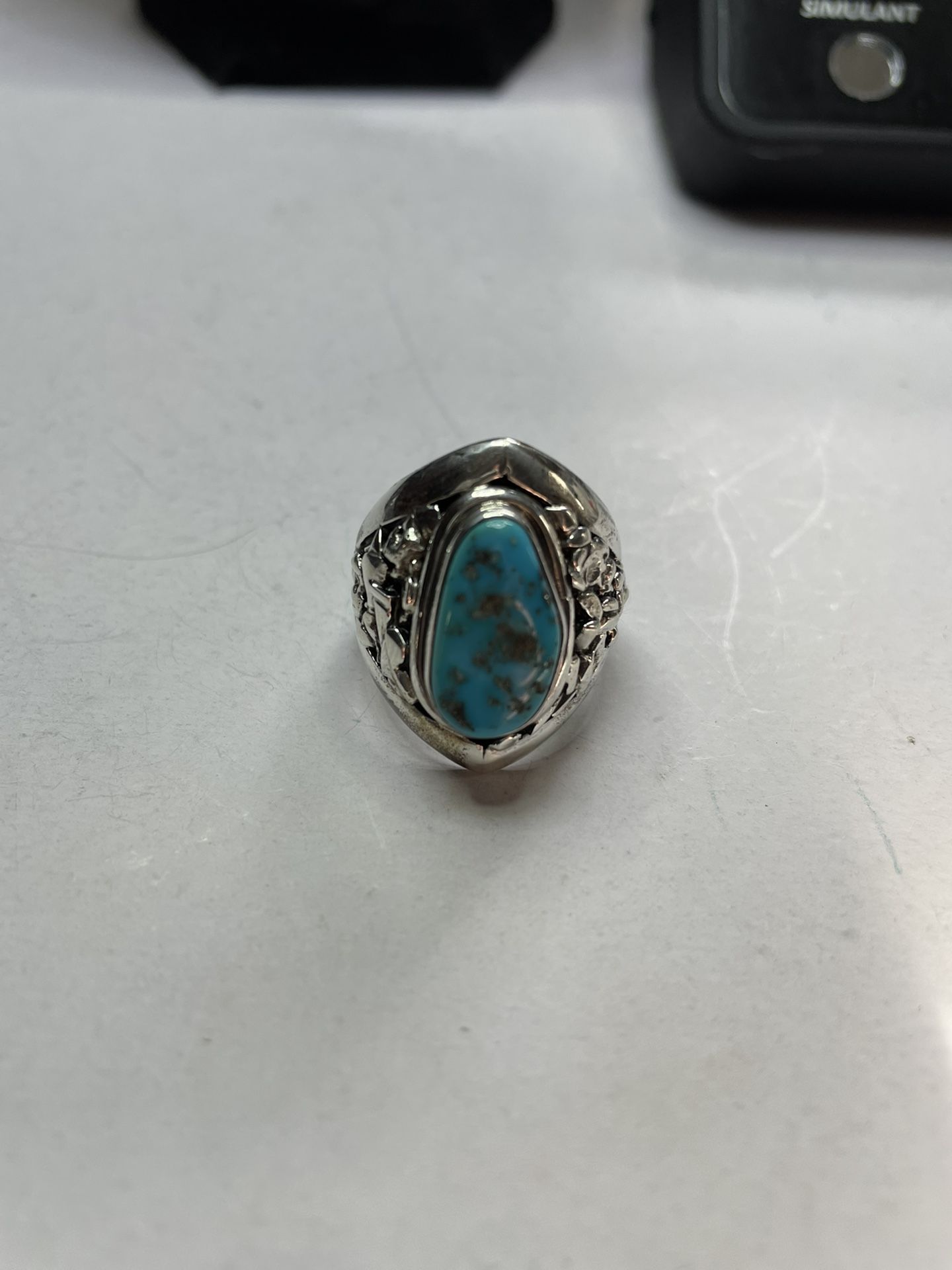 Sterling silver turquoise south western design ring