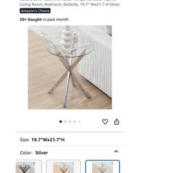 Glass End Table 