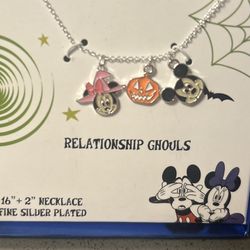 NEW Disney Minnie,Mickey,&pumpkin Necklace 